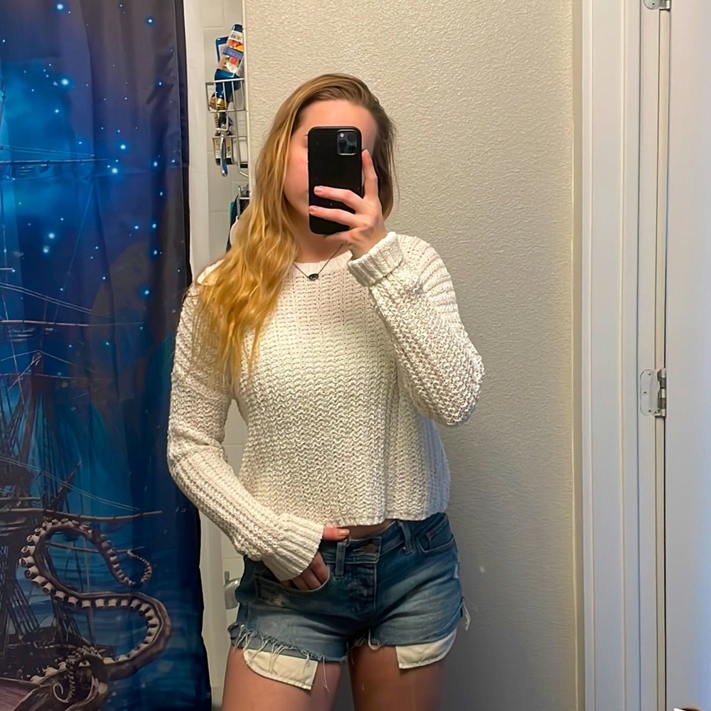 Open back sweater
